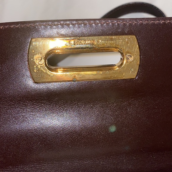 Salvatore Ferragamo Brown Leather Gancini Shoulder Bag - Picture 6 of 10